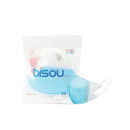 Khẩu Trang Bisou 5D Kids Xanh (5 - 12 Tuổi)